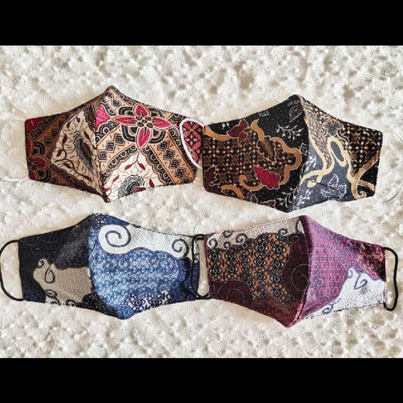 Masker Batik Katun Premium 3 Lapis + Selip Tissue