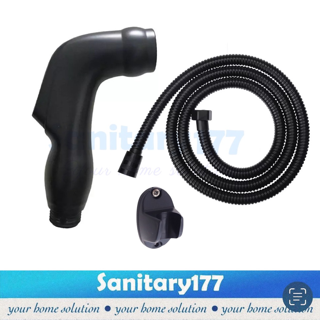 Jet shower cebok bidet kloset Hitam 98F-semprotan air closed closet black matte spray sprayer toilet wc bathroom