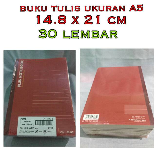 Jual Buku Tulis Ukuran A5 14 8 X 21 Cm Harga Per Pak 20pc Indonesia