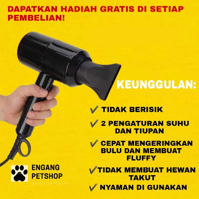 KL39DN Pet Blower Grooming Kucing Anjing Anti Bising /Hair Dryer Kucing Anjing Anti Bising