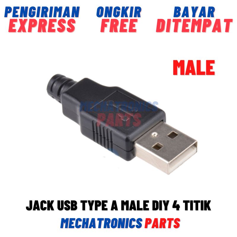 JACK USB BUNTUT SOKET USB KOSONG TIPE JANTAN MALE BA-155D