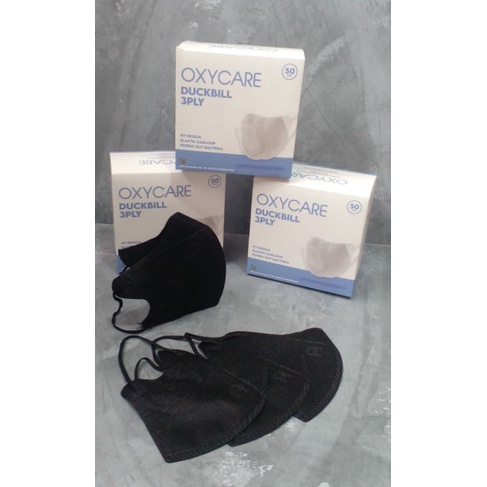 Masker Duckbill Hitam dan putih brand OXYCARE