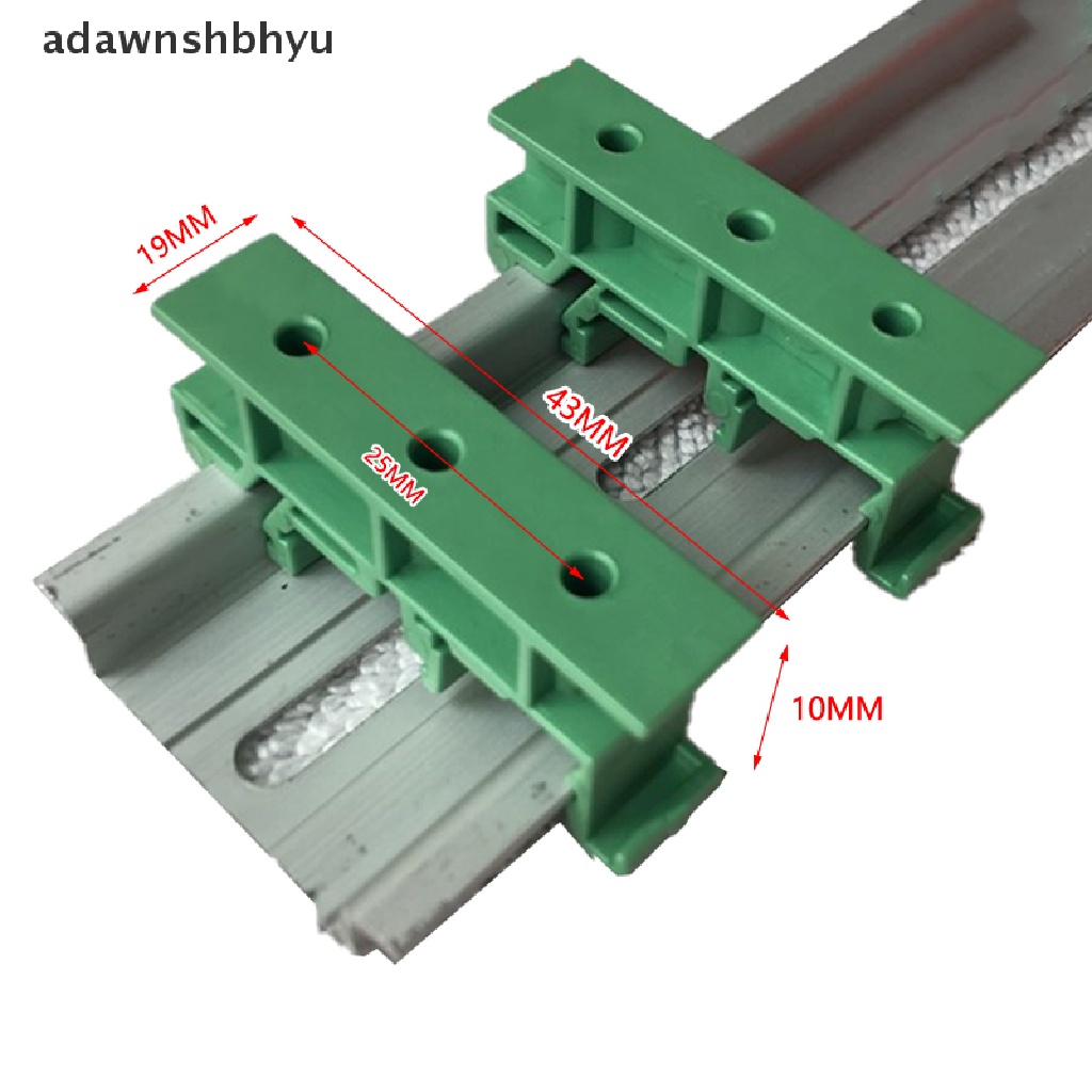 Adawnshbhyu PCB 25mm DIN Rail Mounting Adaptor Papan Sirkuit Bracket Holder Carrier Clips