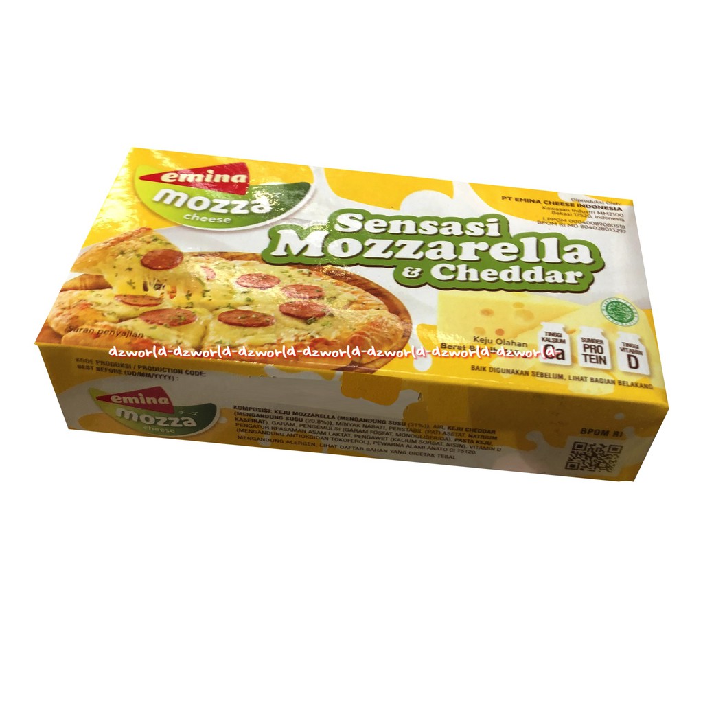 Emina Mozza Cheese Sensasi Mozarella Cheddar Keju Mozarela 165gr