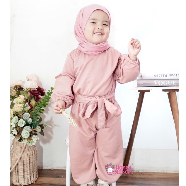 One Set Anak Polos / One Set Anak Perempuan Alika / Set Baju Muslim Anka 0-5 Tahun