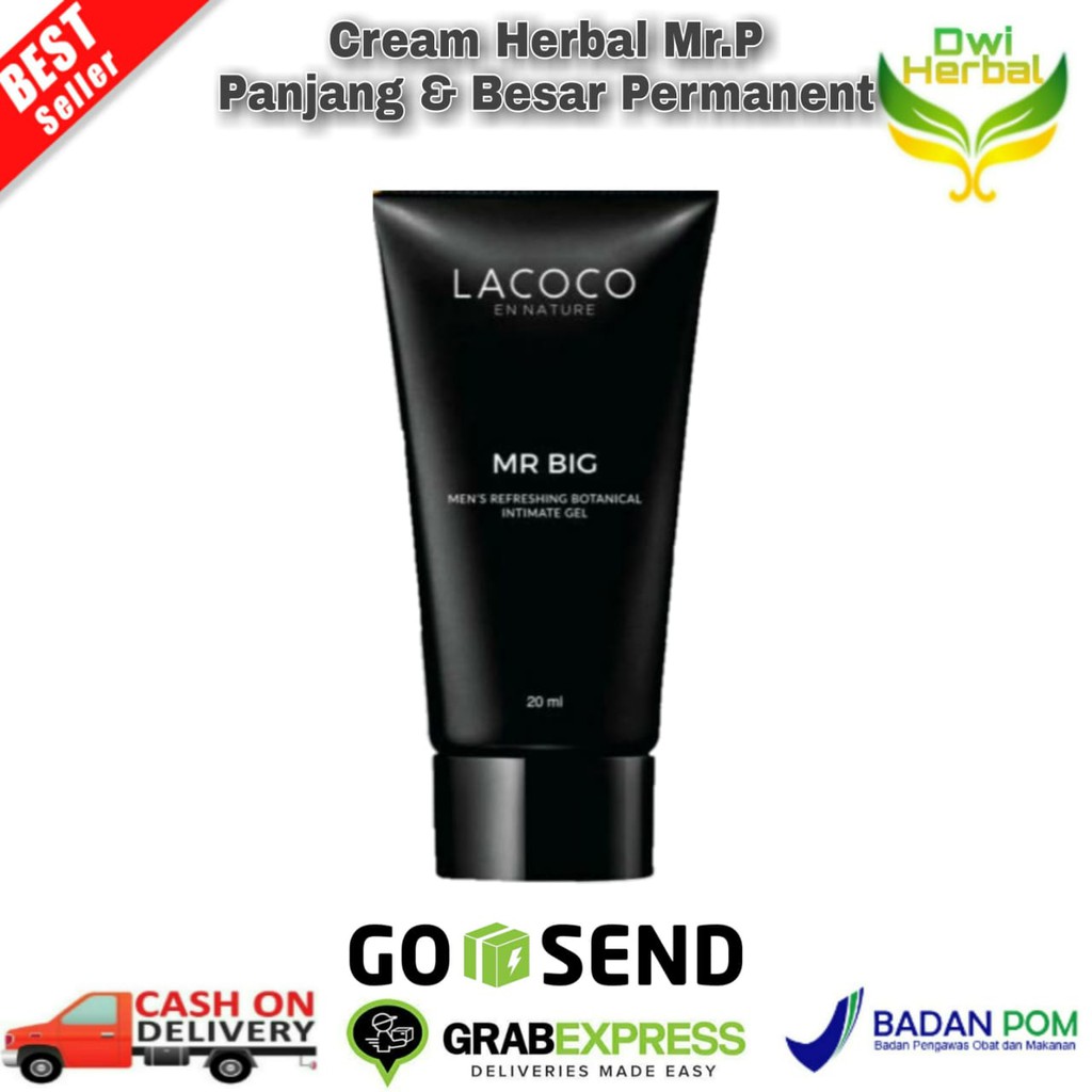 Cream Pembesar Dan Panjang Penis Pria Permanen Herbal Lacoco Mr.Big Original 100% Nasa