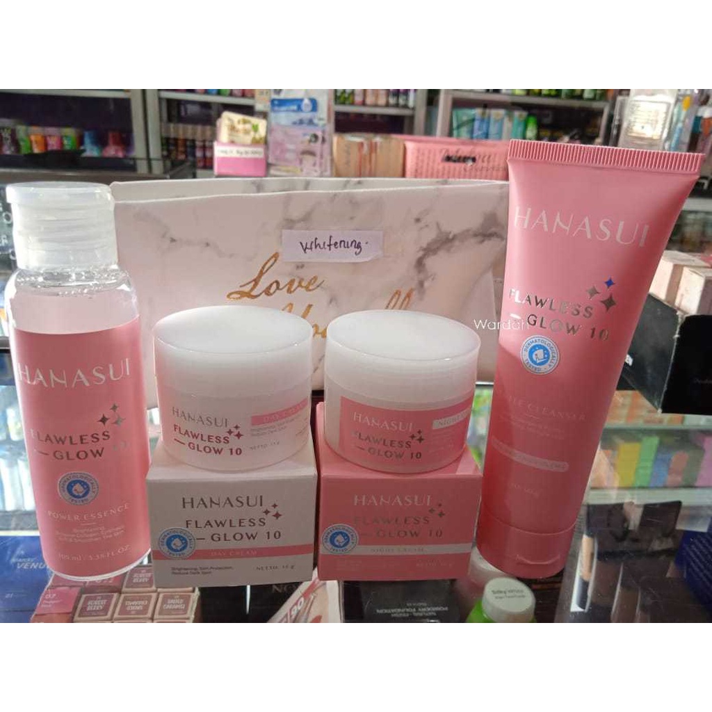 PAKET HANASUI SKINCARE FLAWLESS GLOW 10 SERIES [WHITENING &amp; GLOWING]