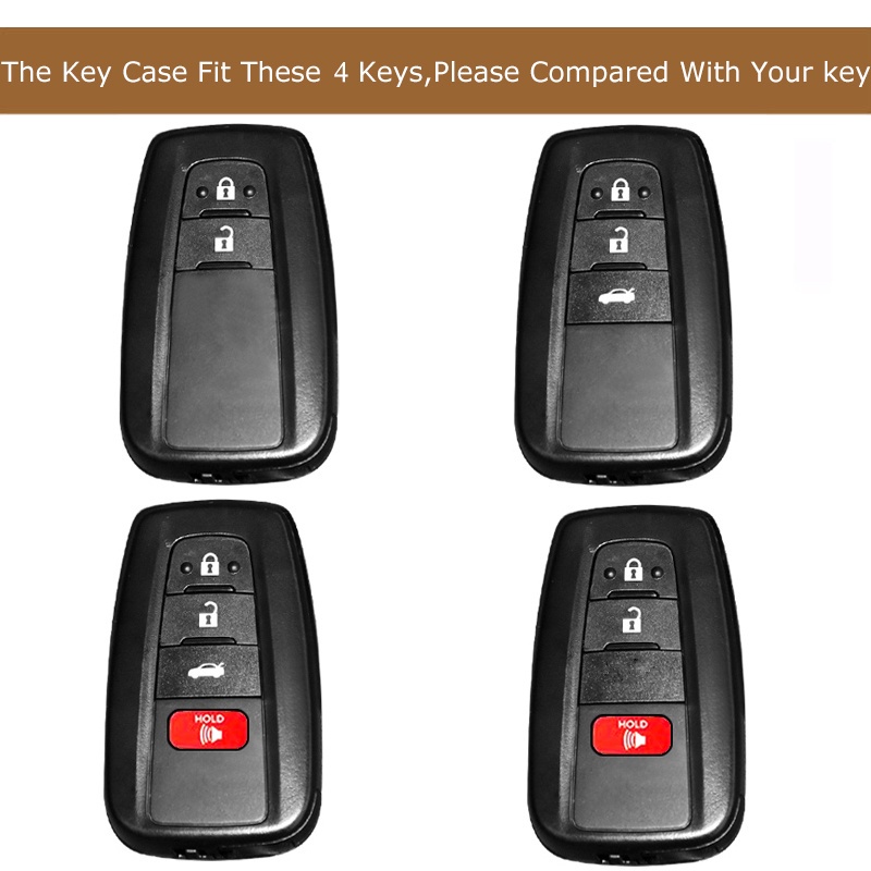 Case Kunci Mobil Bahan Kulit Zinc Alloy Untuk Toyota Corolla Altis Corolla Cross Camry RAV 4 Keyless Entry