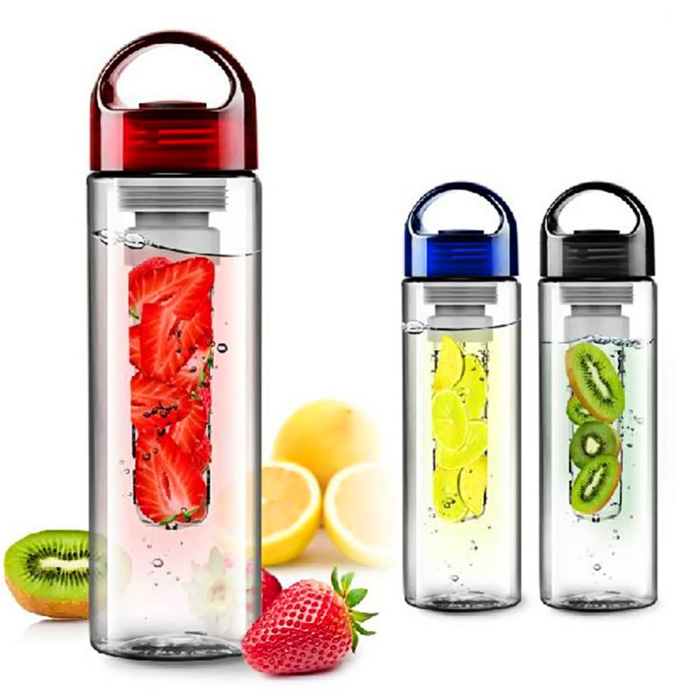 Botol Minum Infuser Tritan BPA Free 700ml Black