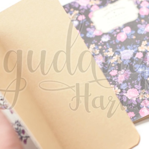 Notebook Vintage Flower Bunga Rose Kertas Coklat Unik Notes Buku GH 308013