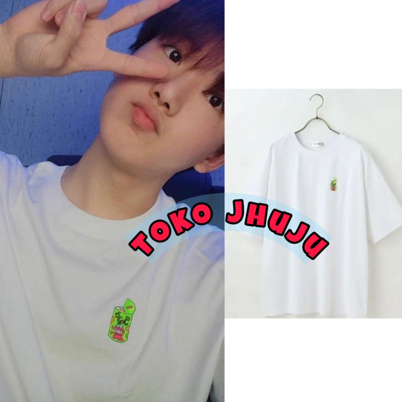 Baju T shirt Junkyu style Kaleng crayon sincan logo kecil