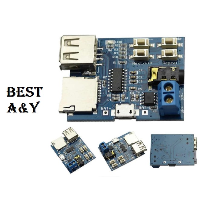 MP3 Player Decoder Module Amplifier Board Audio Flashdisk SD Card