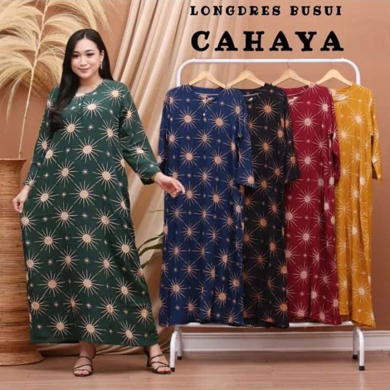 Daster panjang cabut warna istanbul sahrina grosir baju murah daster busui bumil kancing depan baju kekinian baju tidur wanita batam import