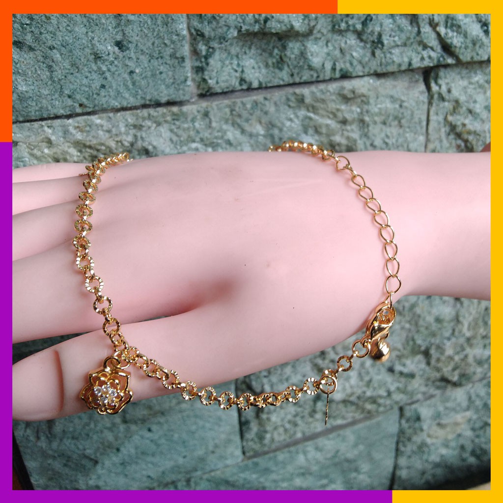 GELANG KAKI BERSALINO LAPIS EMAS 18K