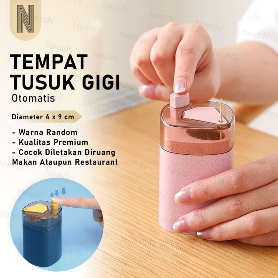 FUTAKO Tempat Tusuk Gigi Otomatis/Wadah Tusuk Gigi / Automatic Toothpick Holder Warna Hijau