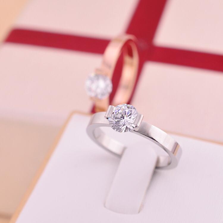 Cincin Titanium Permata Import Korea - Cincin Wanita Terbaru - Bisa Bayar Di Tempat