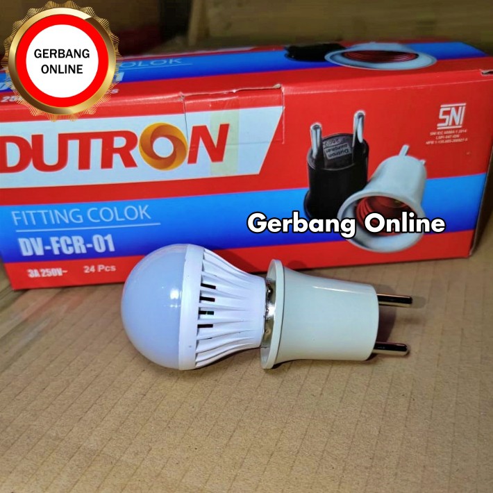 Fitting Colok Fitting Lampu Tidur Colok DUTRON SNI HITAM PUTIH