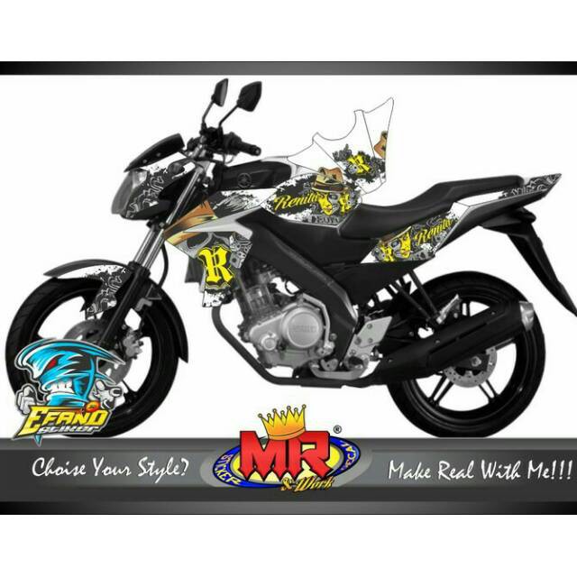 Decal Premium Vixion New NVL putih Stiker Sticker semi full 05 spec A