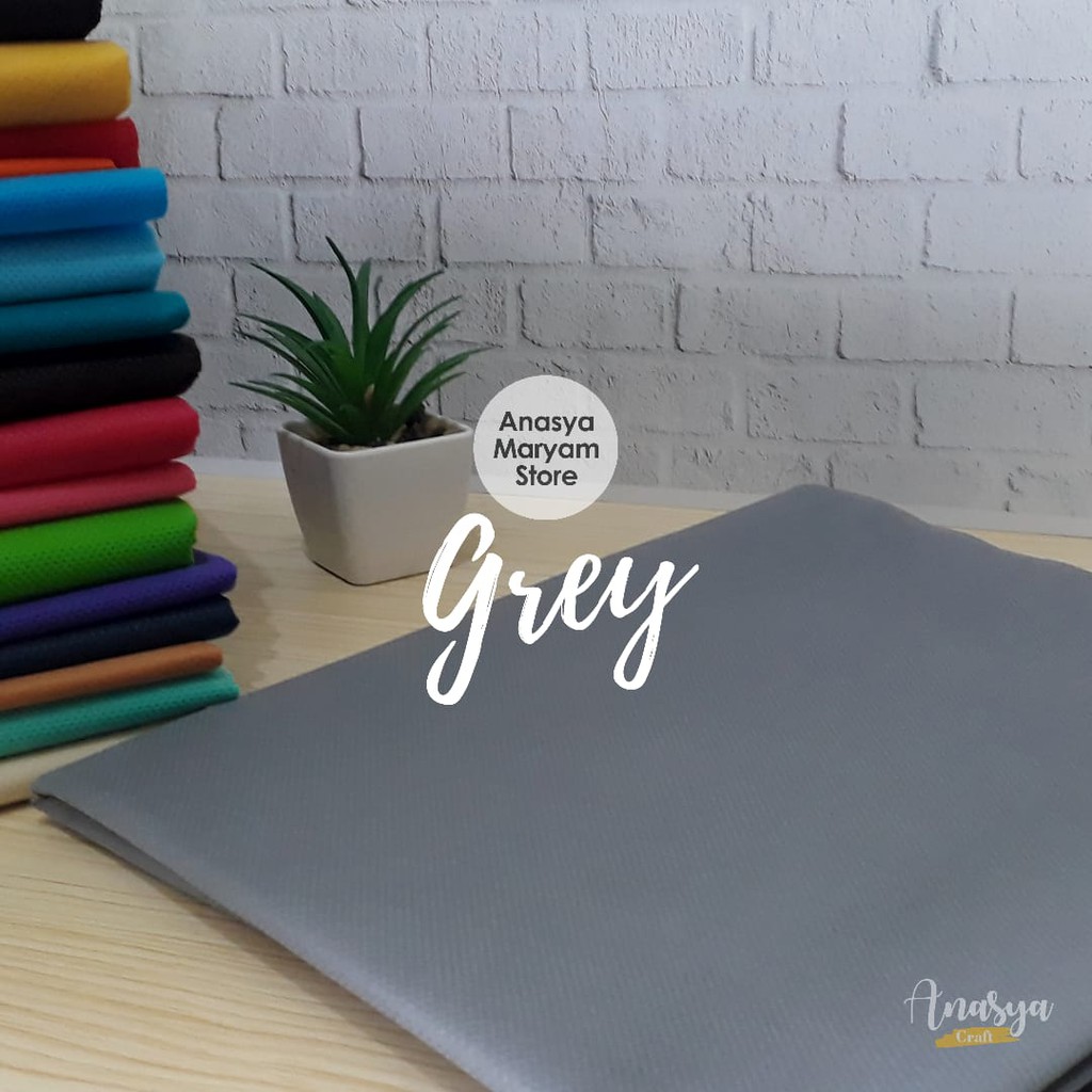 KAIN SPUNBOND BUKET MURAH PER 1 METER TEBAL-abu