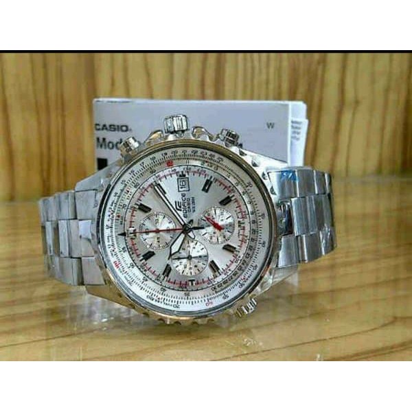 Casio Edifice EFR 527D - 1A2VUDF Chain Stainless Silver Dial White