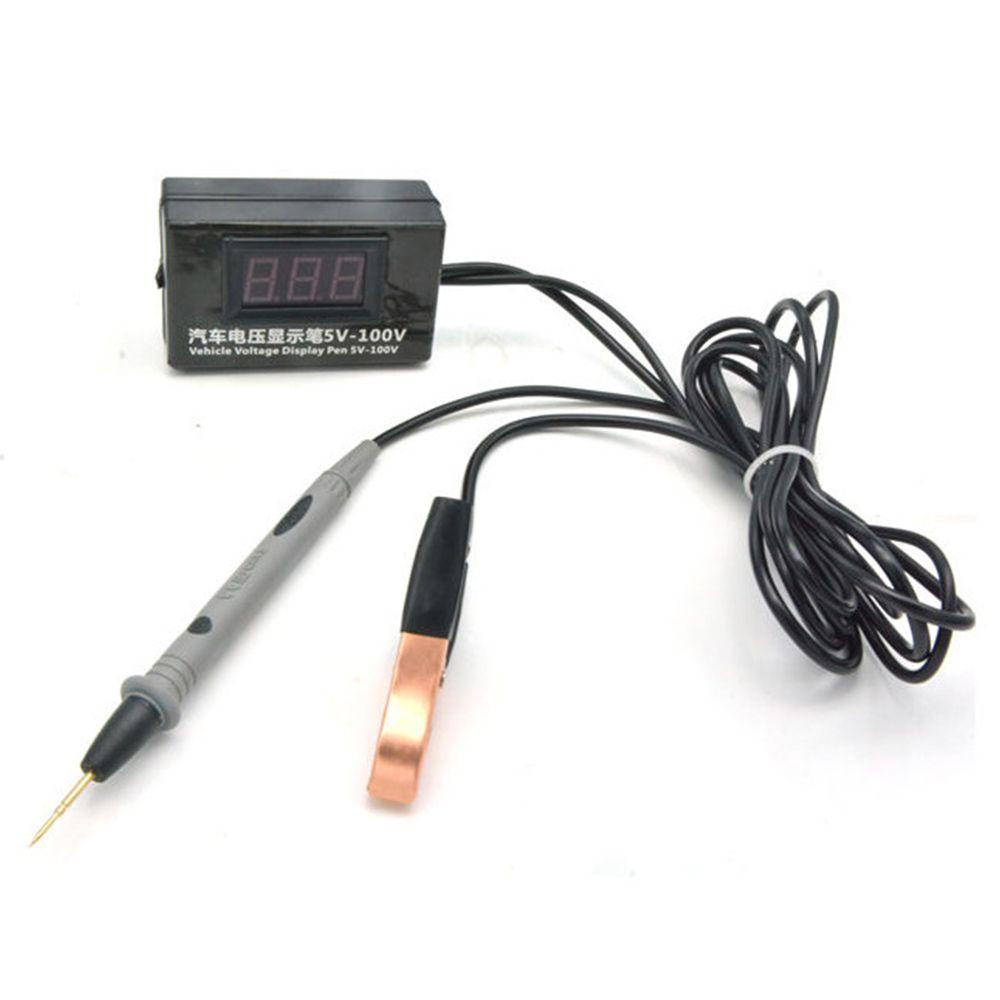 Top Otomotif LCD Digital Circuit Tester Tahan Lama 9-60V Pengukuran Yang Tepat Pemindai Sirkuit Power Probe