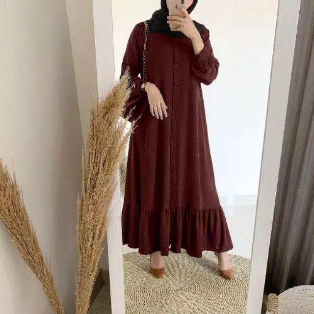 Bella Maxi Dress/Pakaian Wanita/Dress-MAROON