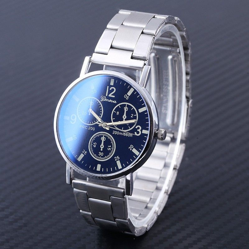 Jam Tangan Geneva Stainless Stel Jam Tangan Analog