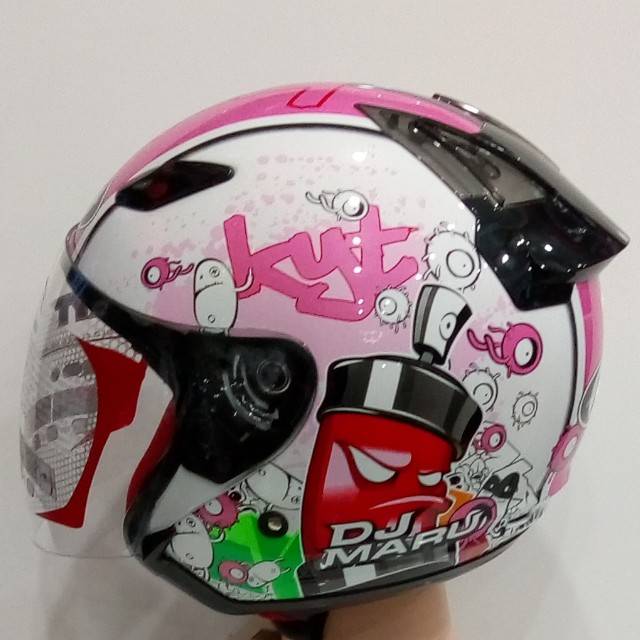 Helm Kyt Dj Maru Motif 5 Pink Shopee Indonesia