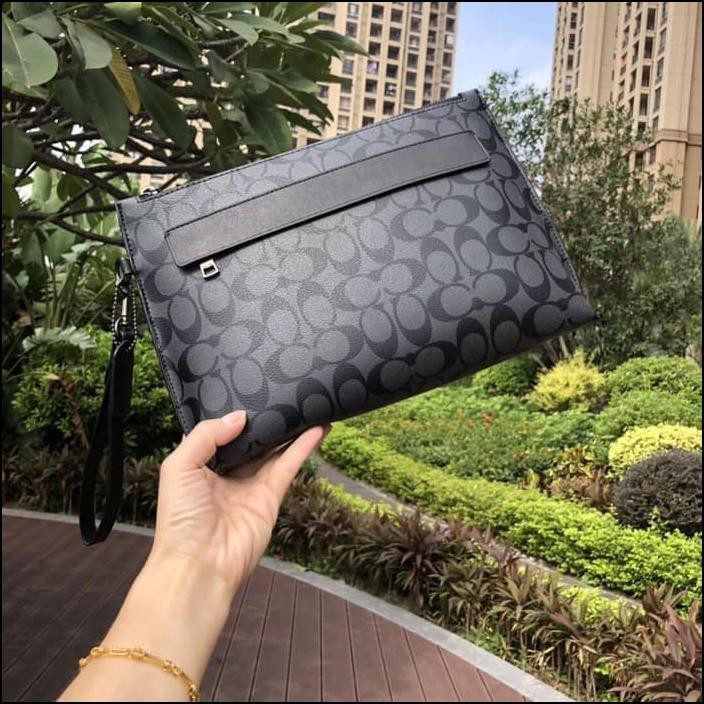 COACH SIGNATURE CARRYALL HANDBAG POUCH ORI