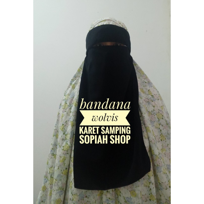 Jilbab Khimar, Jilbab Kimar cadar bandana wolvis karet samping Murah
