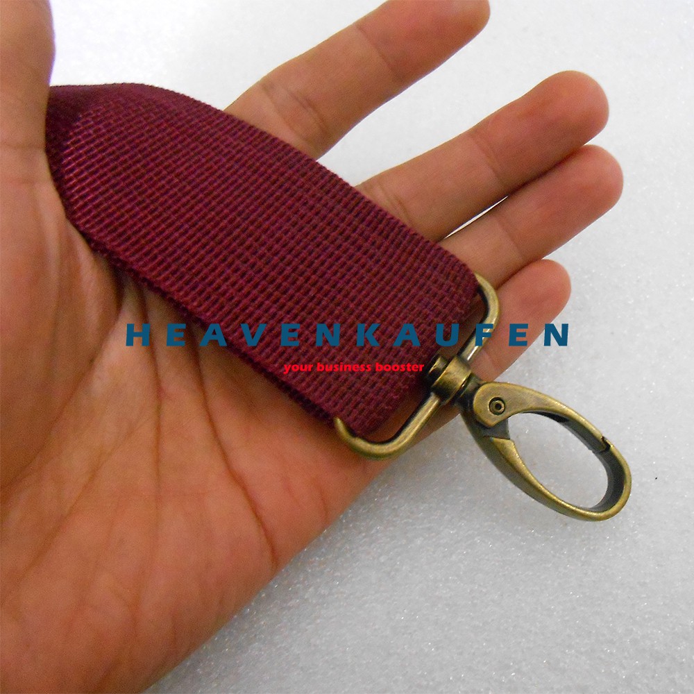 Strap Tas Tali Selempang Tas Lebar 3,8 cm Warna Merah Hati Maroon Marun Kait ATG Bakar