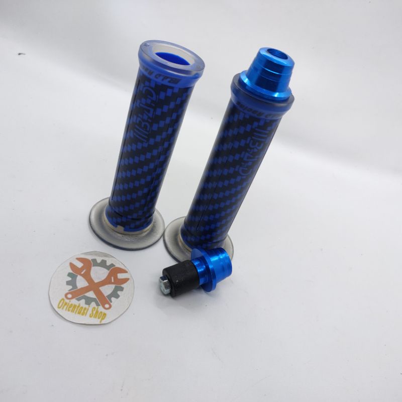 HANDGRIP CARBON KARET EMPUK+JALU STANG CNC UNIVERSAL