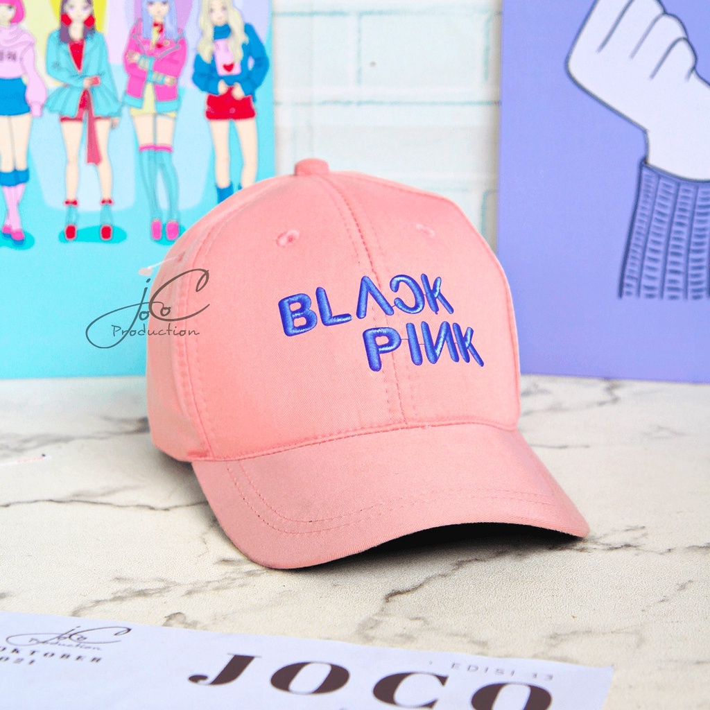 PHILEO | TOPI BASEBALL ANAK FASHION HAT TOPI MOTIF BORDIR UNISEX TOPI MOTIF BLACK PINK BORDIR-BLACKPNK - MERAHMUDA