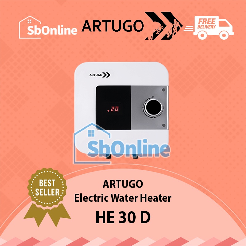 ARTUGO Electric Water Heater Digital Display 30 Liter - HE 30 D