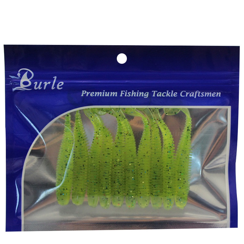 【CHECKOUT 99RP】1Pcs Softworm 5cm 0.7g Umpan Pancing Swimbait Fishing Lure Ikan Bass Wobbler Kail Memancing Luminous Softlure Bahan Karet Silikon Lembut UkuranTackle