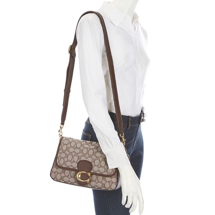 Coach Soft Tabby Shoulder Bag In Signature Jacquard(C4821)