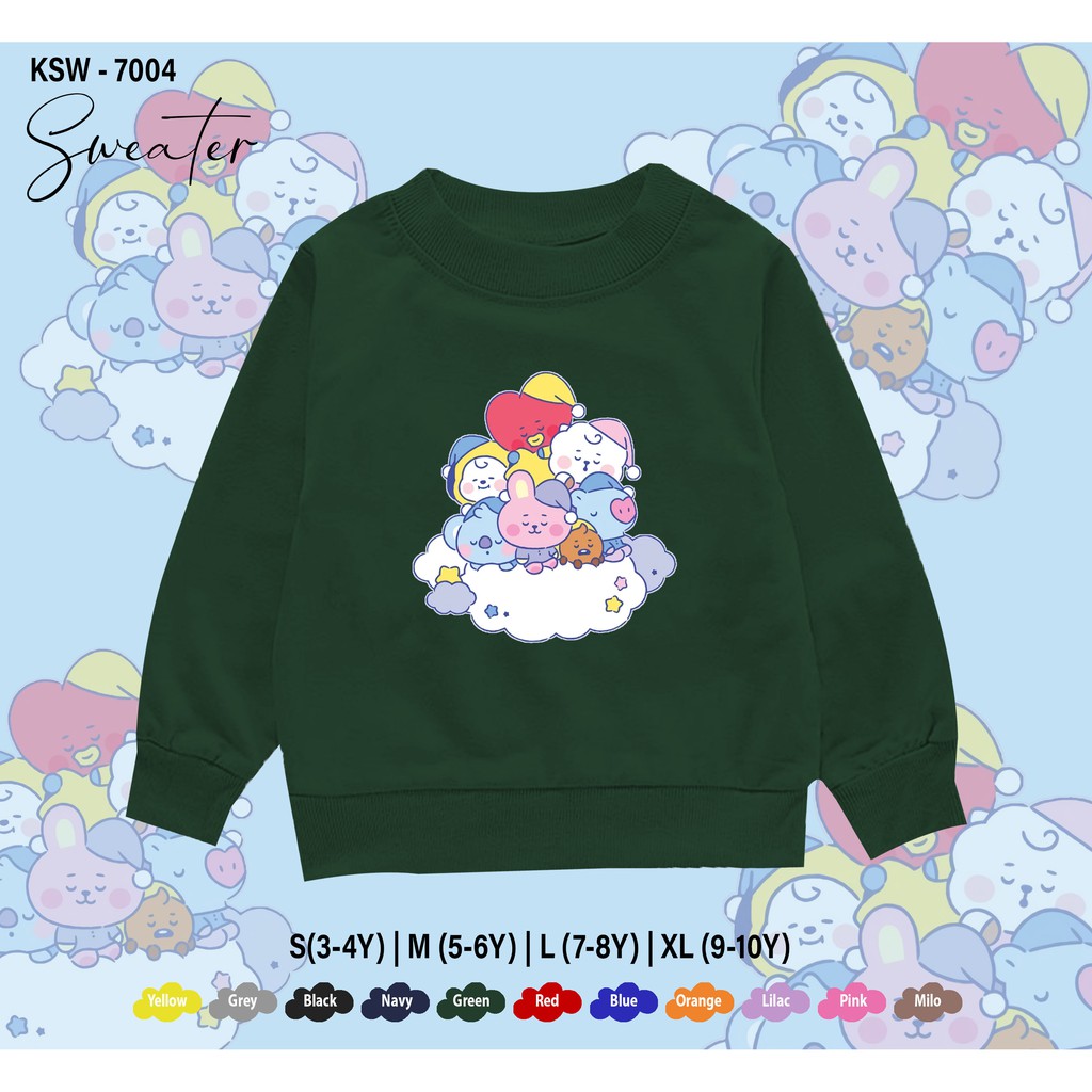 SWEATER ANAK -ANAK / BAJU  KIDS 1-10THN / BAHAN FLEECE PREMIUM ADEM / SLEEP KPOP / UNISEX