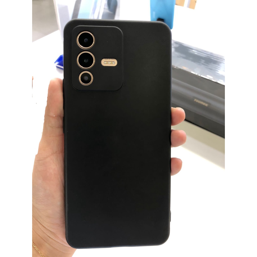 3IN1 CASE VIVO V23 5G SOFTCASE SLIM MATTE PREMIUM BLACK PROTECT CAMERA