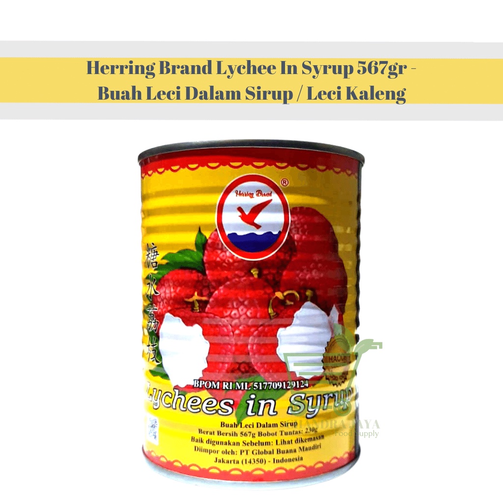 

Herring Brand Lychee In Syrup 567gr - Buah Leci Dalam Sirup / Leci Kaleng