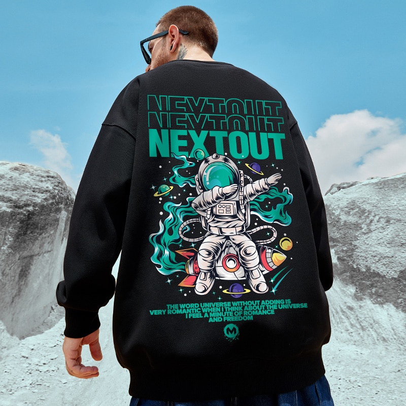 CN sweater crewneck Pria wanita Jaket Switer Motif Simple Kekinian Jaket Hoodie Sweater Estetik/Swit