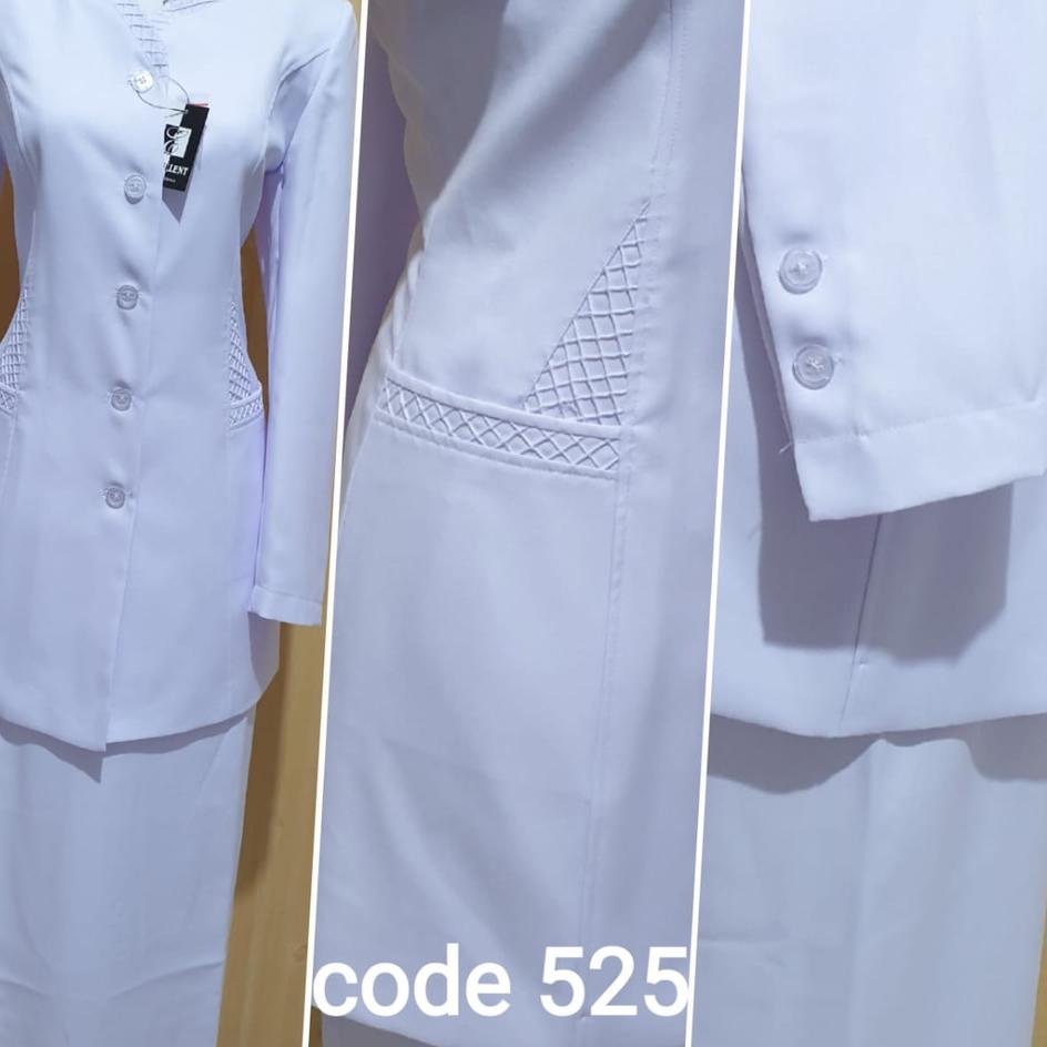Banyak Dipakai.. Blazer Wanita Putih Set Celana Baju Seragam Dinas Wanita Putih Set Rok A Seragam PN