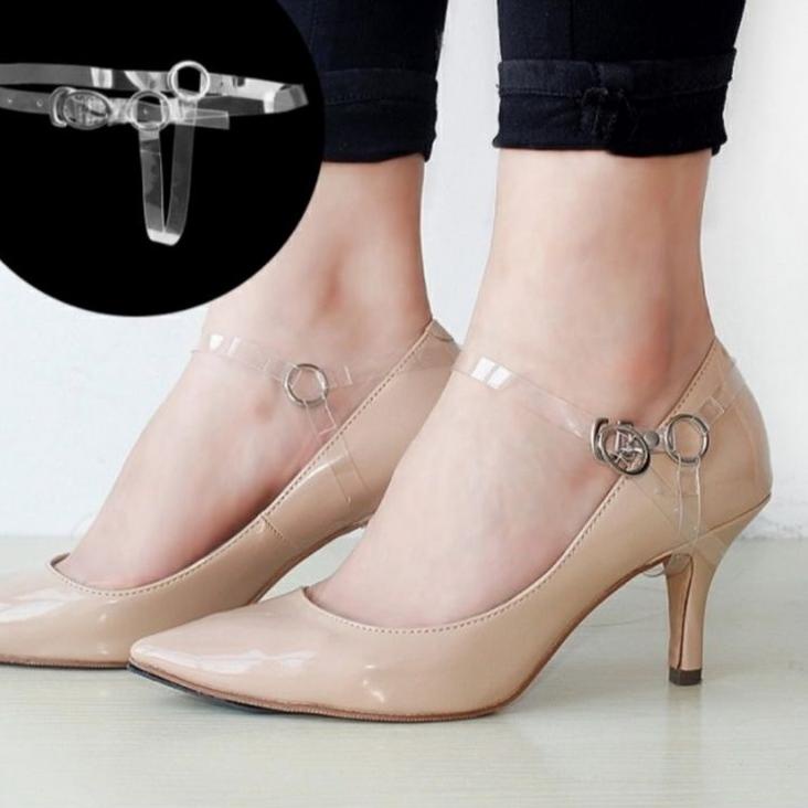 ➫ Tali Sepatu Hak Tinggi High Heels Strap Kaitan Transparan Aksesoris Wanita ➤