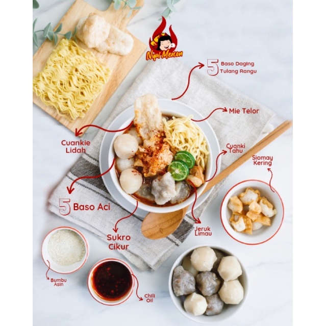 PAKET BASO NYAI MERCON (BASO ACI, BASO DACI, MIE BASO GEPREK, BASO ACI MOZARELLA)