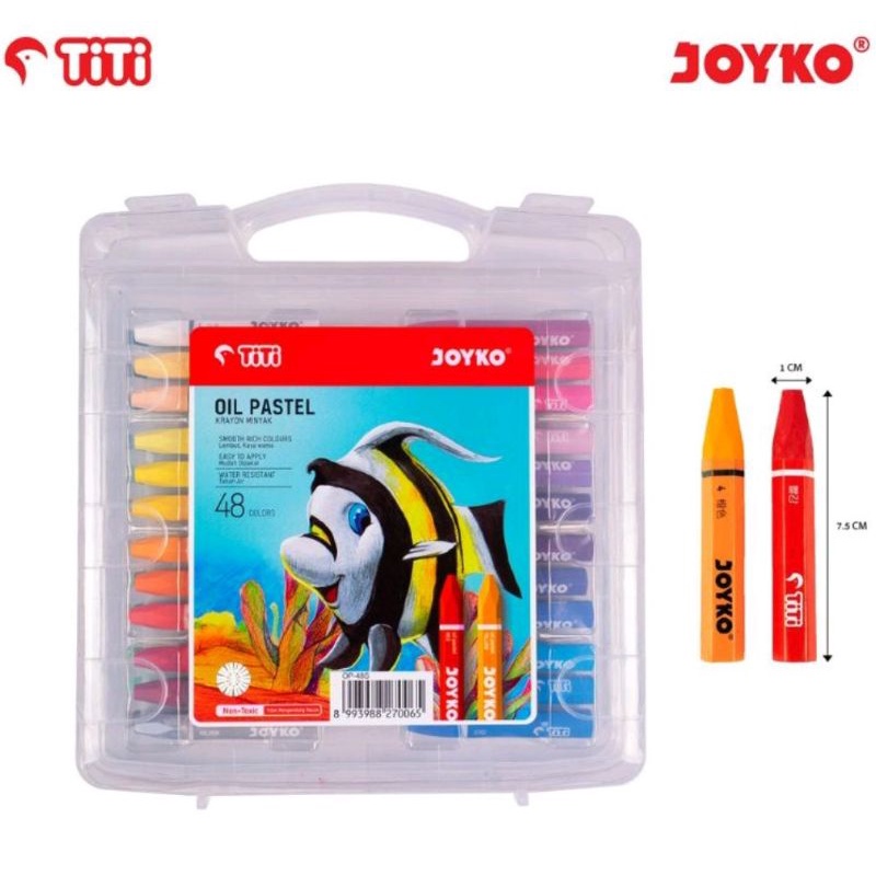 

CRAYON / OIL PASTEL TITI-JOYKO ISI 48 WARNA