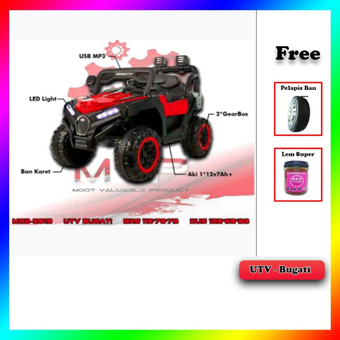 Mobil Aki Anak Jeep UTV BUGGATI