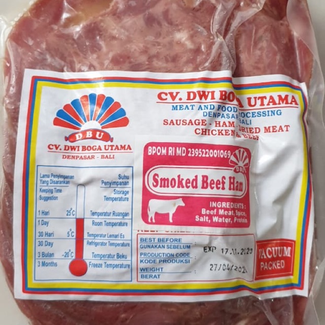 

Smoke Beef / Beef Ham / Daging Sapi Asap Olahan 500 gram