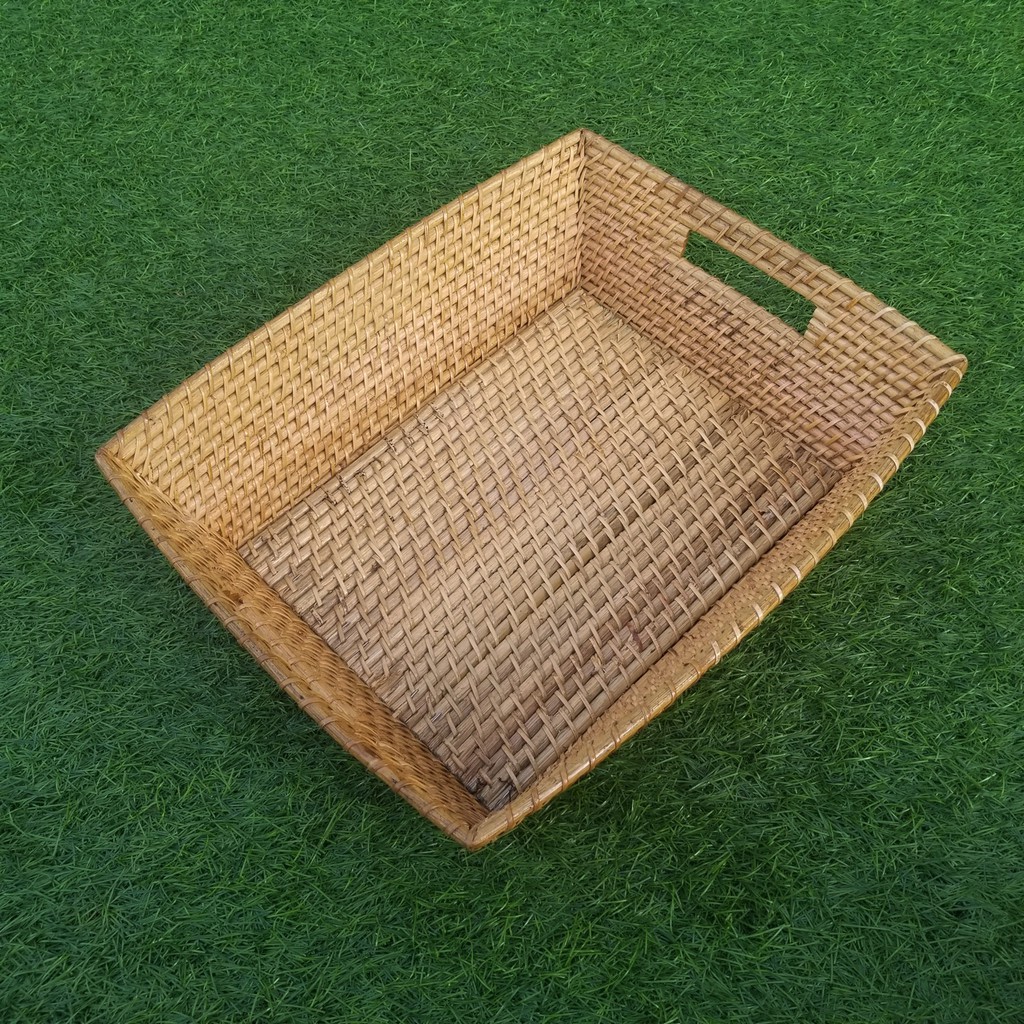 Kerajinan Tangan Rotan - Keranjang Anyaman Lombok Kecil - 39x33x11cm