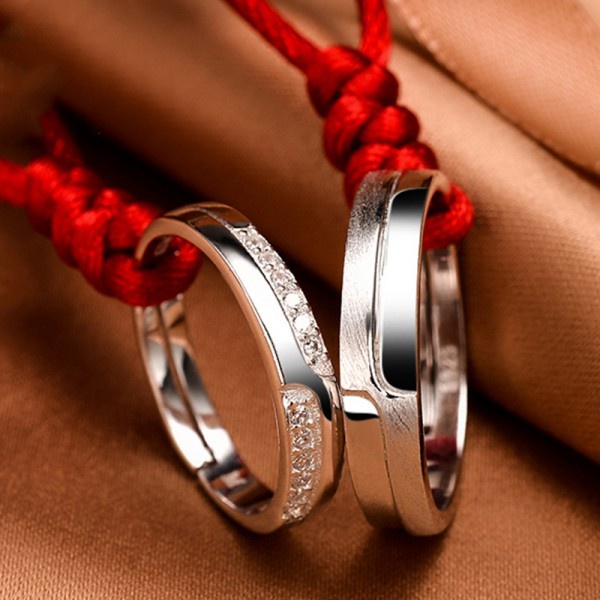 Cincin Kawin Tunangan Silver 925 Perak 925 Nikah Perak Cincin Hitam Emas Silver Lamaran Pria Sepasan