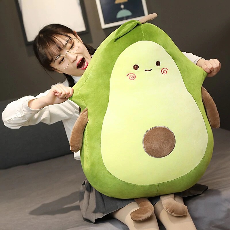 Bantal Sofa Lucu Boneka Bantal Karakter Buah Buahan Alpukat Soft Pillow Plushies Mr. Avocado Lembut Imut