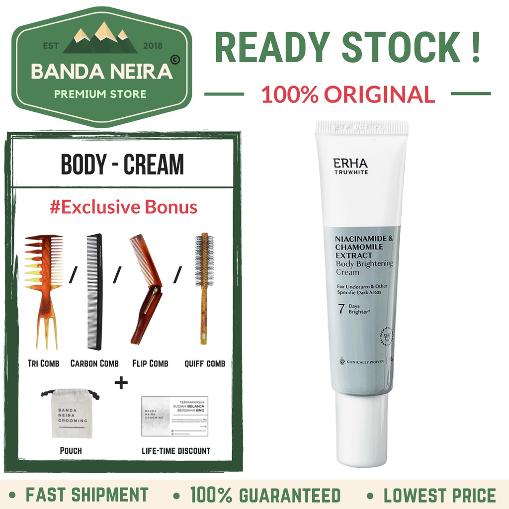 ERHA TRUWHITE Body Brightening Cream / Mencerahkan Area Lipatan